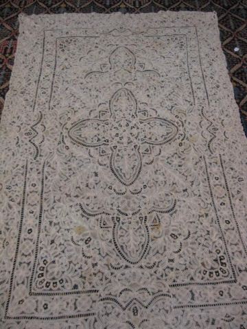 Antique Handmade Lace Tablecloth