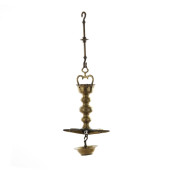 ANTIQUE HANGING BRASS BETTY LA