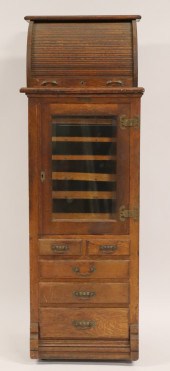 ANTIQUE "HARVARD" OAK DENTAL C