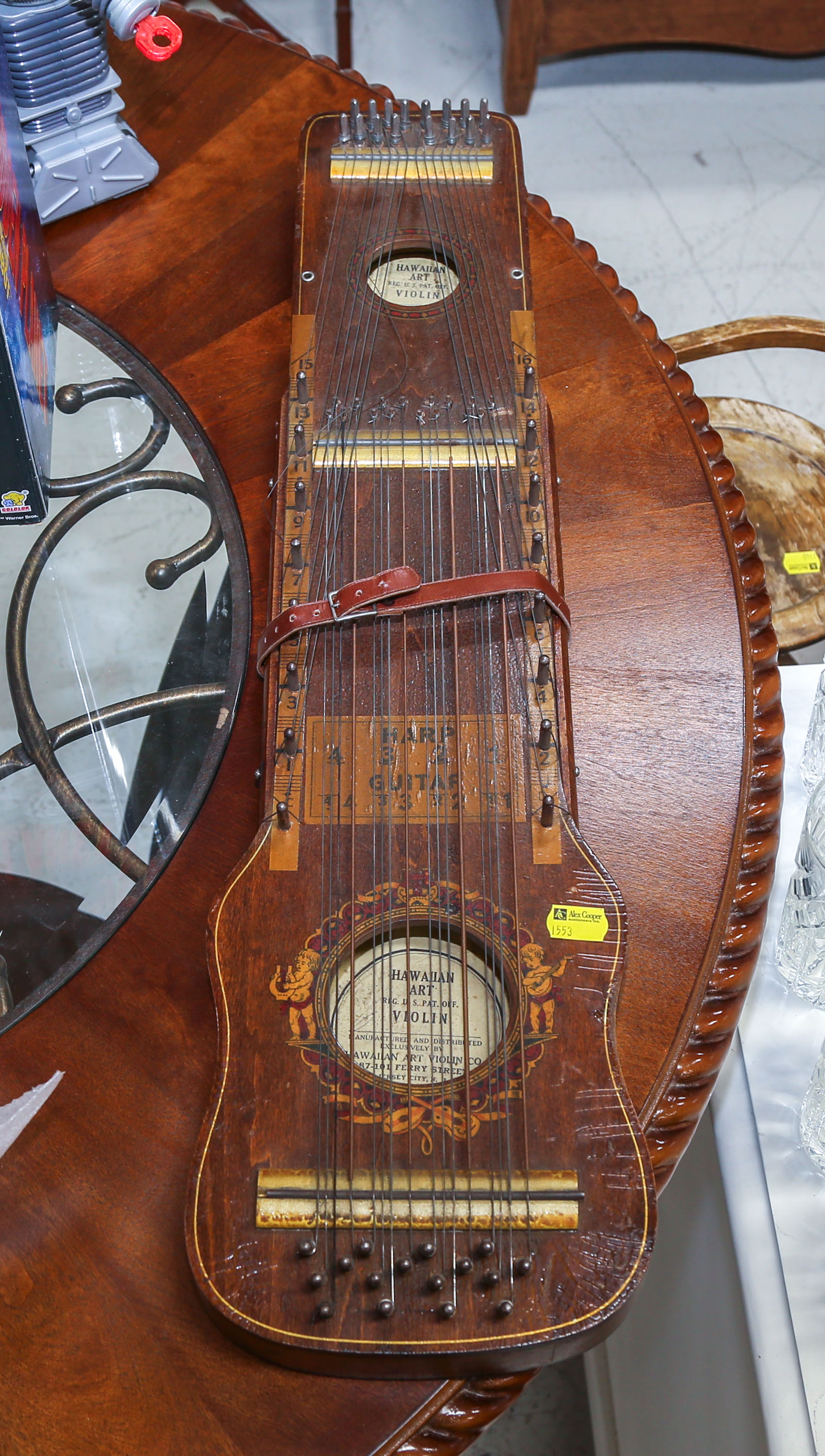 ANTIQUE HAWAIIAN ART VIOLIN HARP
