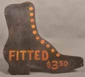 ANTIQUE HEAVY GAUGE TIN BOOT F