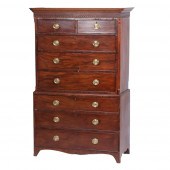 ANTIQUE HEPPLEWHITE CHEST ON C