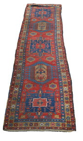 ANTIQUE HERIZ RUNNER RUG - 14'