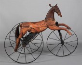 ANTIQUE HOBBY HORSE TRICYCLE,
