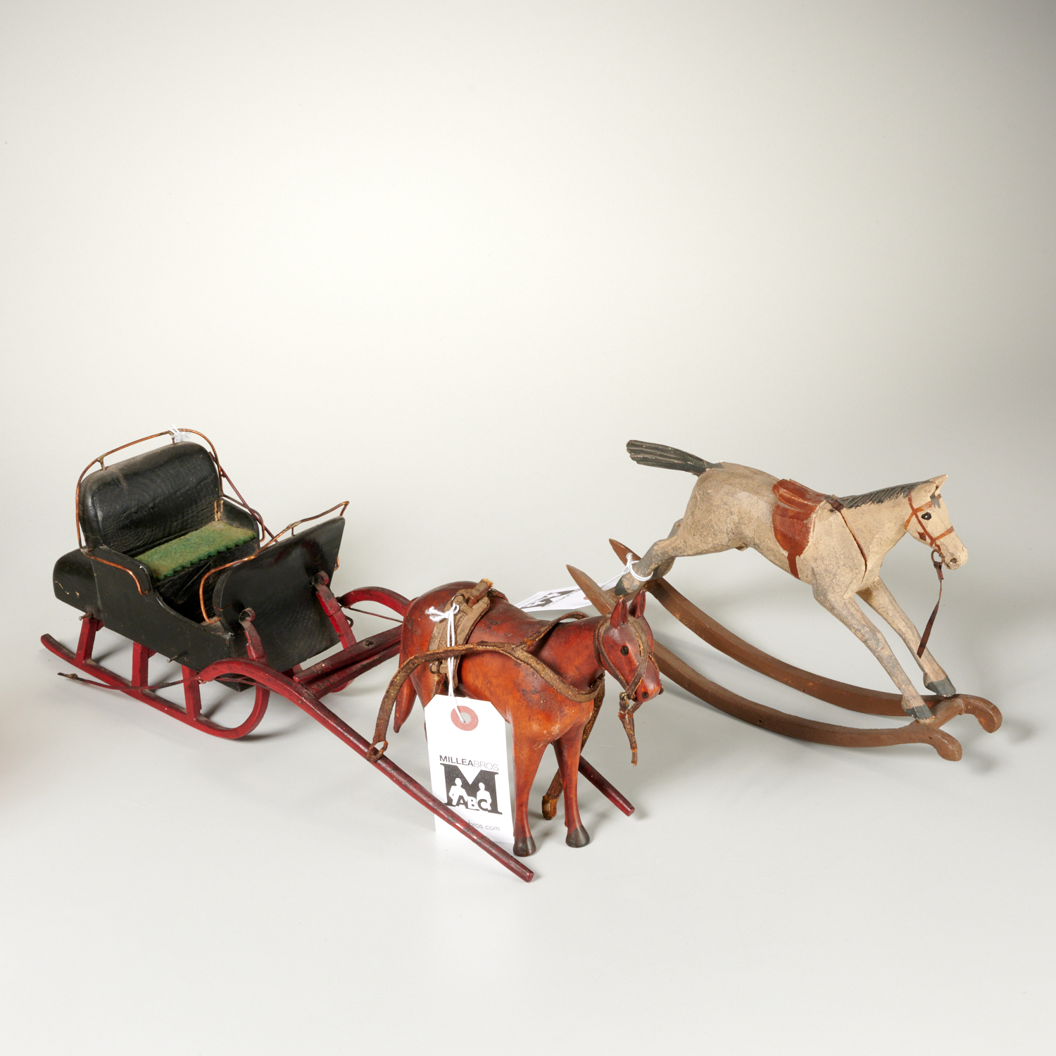 ANTIQUE HORSE DRAWN CARRIAGE &