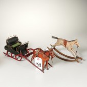 ANTIQUE HORSE DRAWN CARRIAGE &