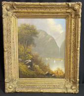 ANTIQUE HUDSON RIVER STYLE OIL