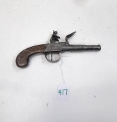 ANTIQUE I. MOORE FLINTLOCK SCR