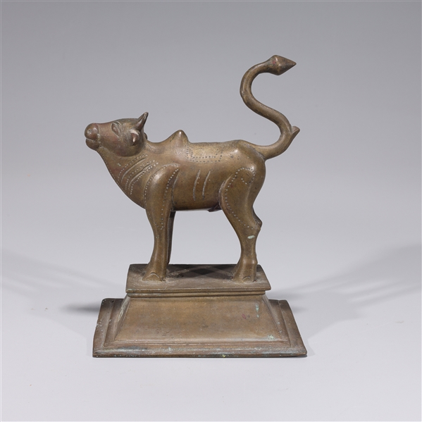 Antique Indian bronze bull statue