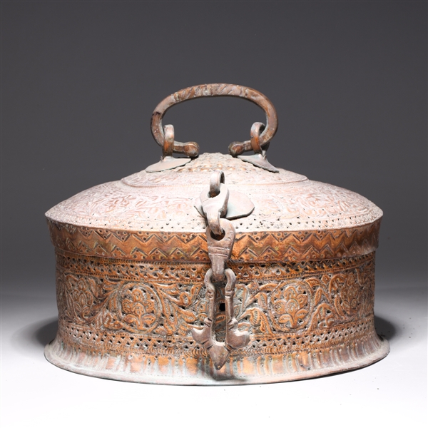 Antique Indian copper metal covered