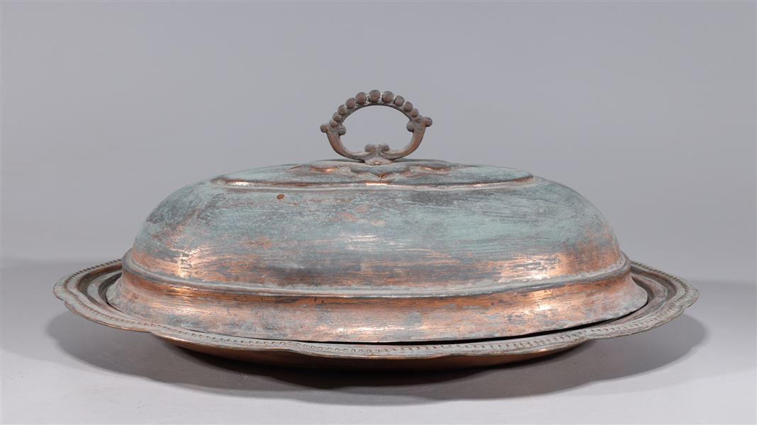 Antique Indian copper metal covered