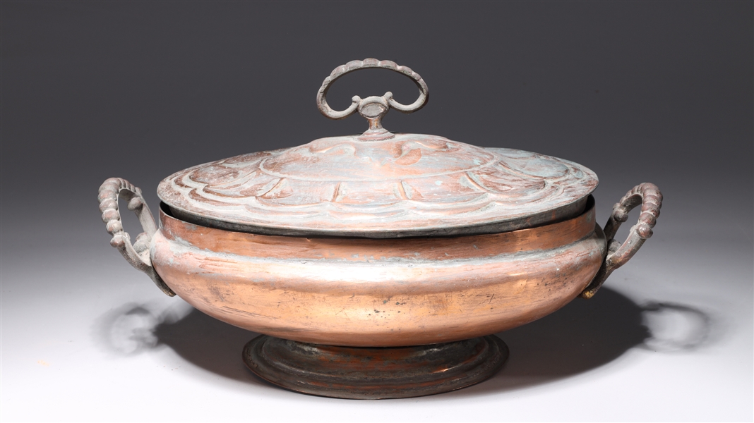 Antique Indian copper metal covered