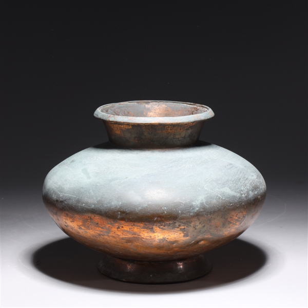 Antique Indian copper vessel,