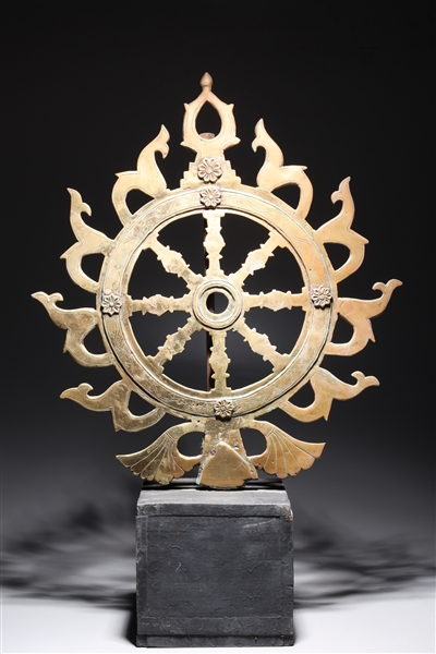 Antique Indian gilt metal Dharma