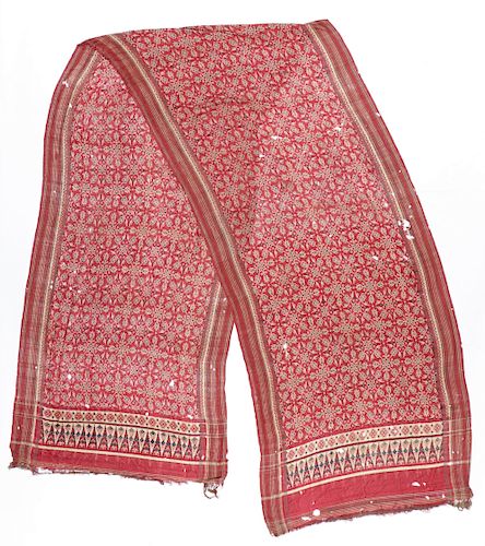 ANTIQUE INDIAN PATOLA SILK IKAT