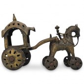 ANTIQUE INDIAN TEMPLE TOYDESCR