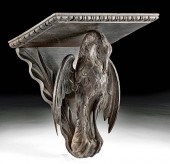 ANTIQUE INDIAN WOOD SHELF BRAC