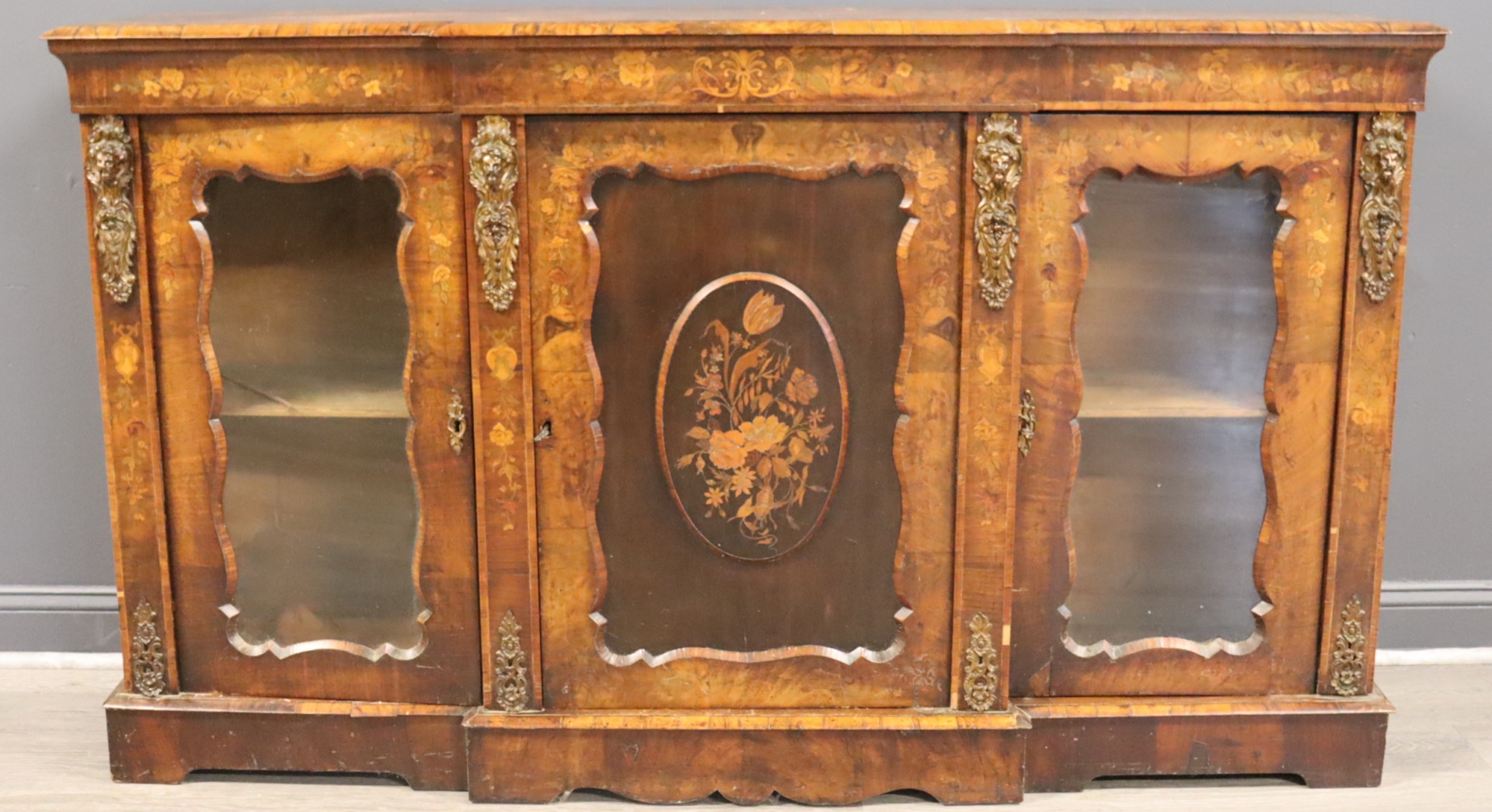 ANTIQUE INLAID & BRONZE MOUNTED