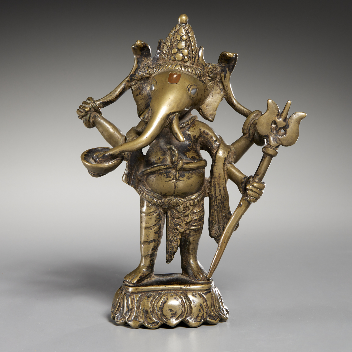 ANTIQUE INLAID COPPER ALLOY