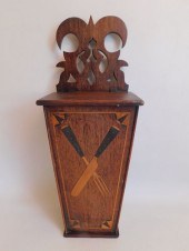 ANTIQUE INLAID CUTLERY BOX19th