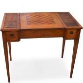 ANTIQUE INLAID GAMING TABLEDES