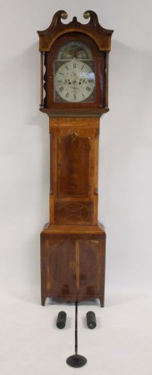 ANTIQUE INLAID MAHOGANY GRANDF