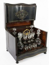 ANTIQUE INLAID TANTALUS DECANT