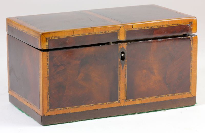 Antique Inlaid Tea Caddy19th