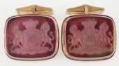 ANTIQUE INTAGLIO 14K GOLD CUFF