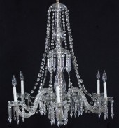 ANTIQUE IRISH CUT CRYSTAL 6 LI