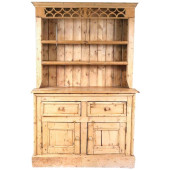 ANTIQUE IRISH PINE STEP-BACK C