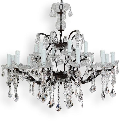 ANTIQUE IRON AND CRYSTAL