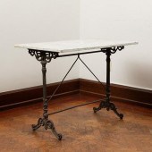 ANTIQUE IRON GARDEN TABLE WITH