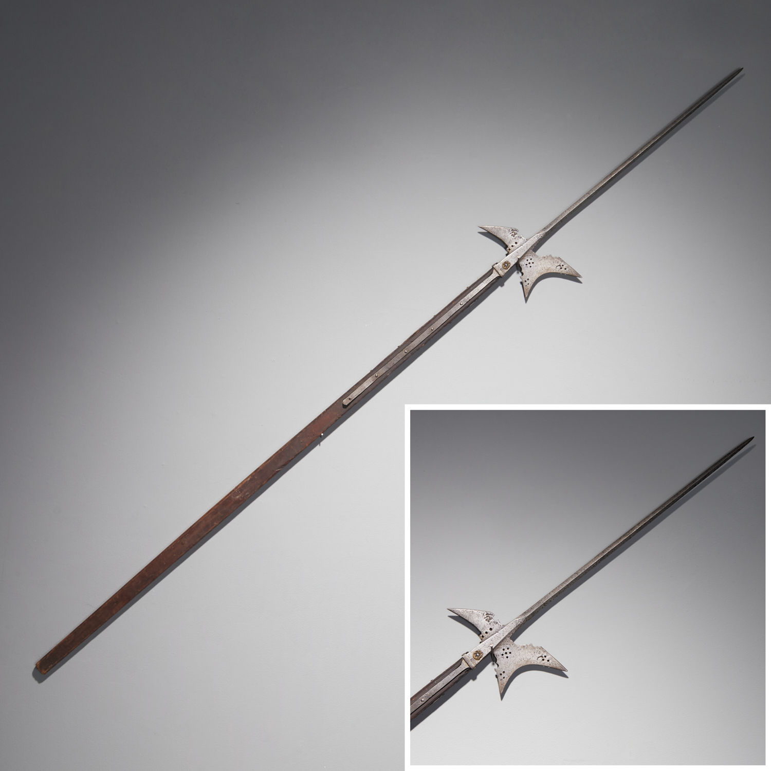 ANTIQUE IRON HALBERD, EX