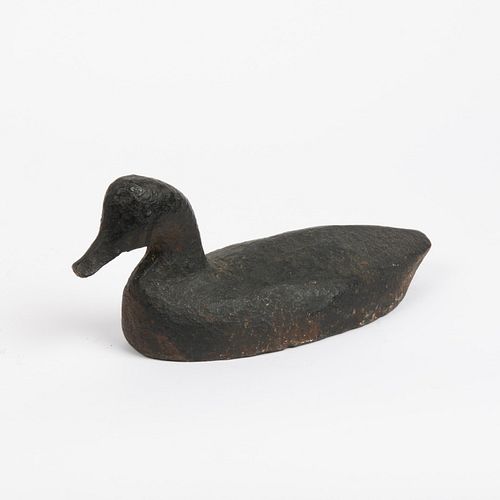 ANTIQUE IRON SINKBOX BLIND DUCK