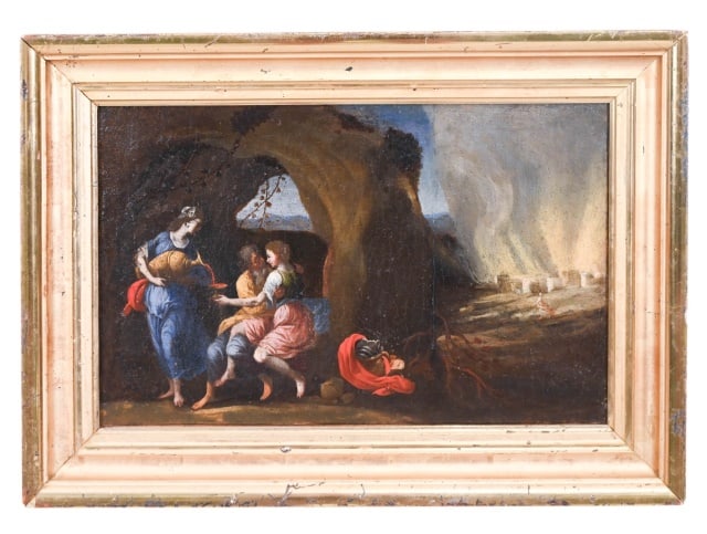 ANTIQUE ITALIAN 19TH C OIL PAINTING