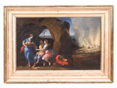 ANTIQUE ITALIAN 19TH C OIL PAI