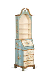 ANTIQUE ITALIAN BLUE FOLIATE B