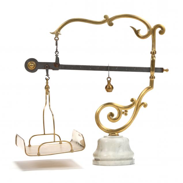 ANTIQUE ITALIAN BRASS AND MARBLE