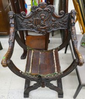 Antique Italian Carved Savanar
