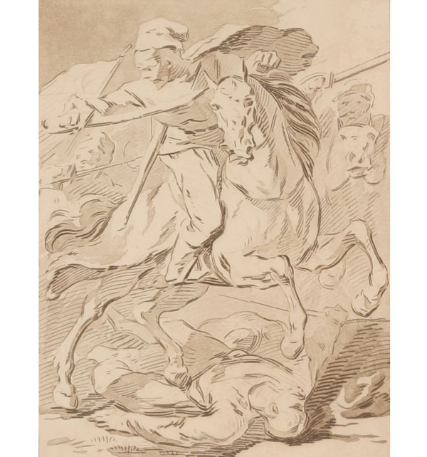 Antique Italian etchings (2) on one