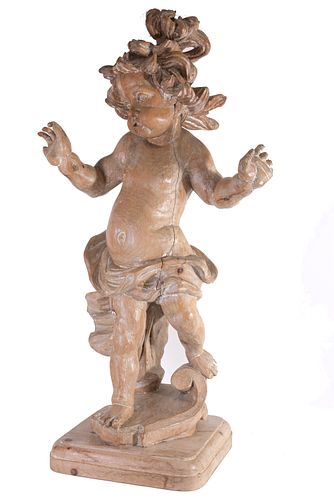 ANTIQUE ITALIAN HAND CARVED PUTTI