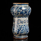 ANTIQUE ITALIAN MAIOLICA ALBAR