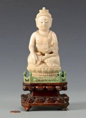ANTIQUE IVORY BUDDHAFinely car