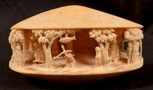 ANTIQUE IVORY CARVING FROM