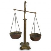 ANTIQUE J WINSBURY BRASS SCALE