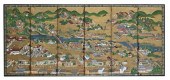 ANTIQUE JAPANESE 6-PANEL WALL