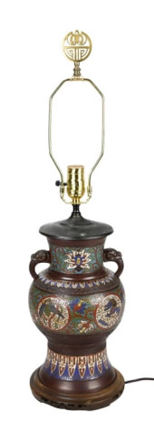 ANTIQUE JAPANESE BRONZE & ENAM