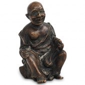 ANTIQUE JAPANESE BRONZE LOHAN