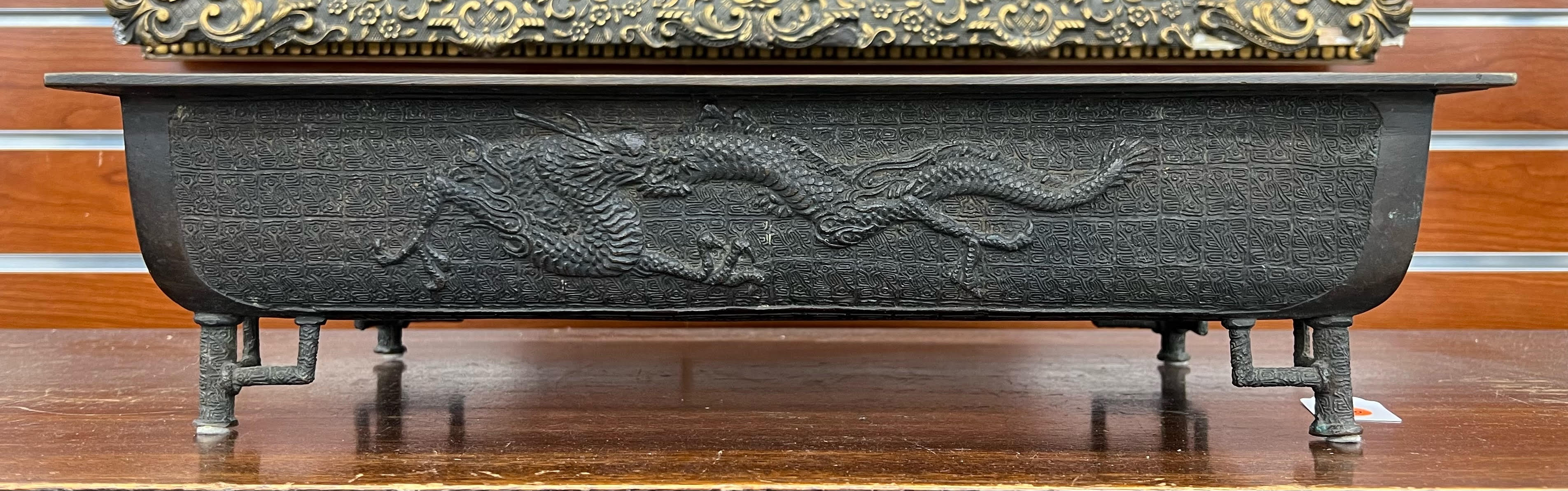Antique Japanese Bronze Suiban